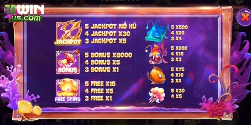 Quay Hũ Thủy Cung – Săn Kho Báu Dưới Đại Dương Xanh Hướng dẫn luật chơi nổ hũ chi tiết